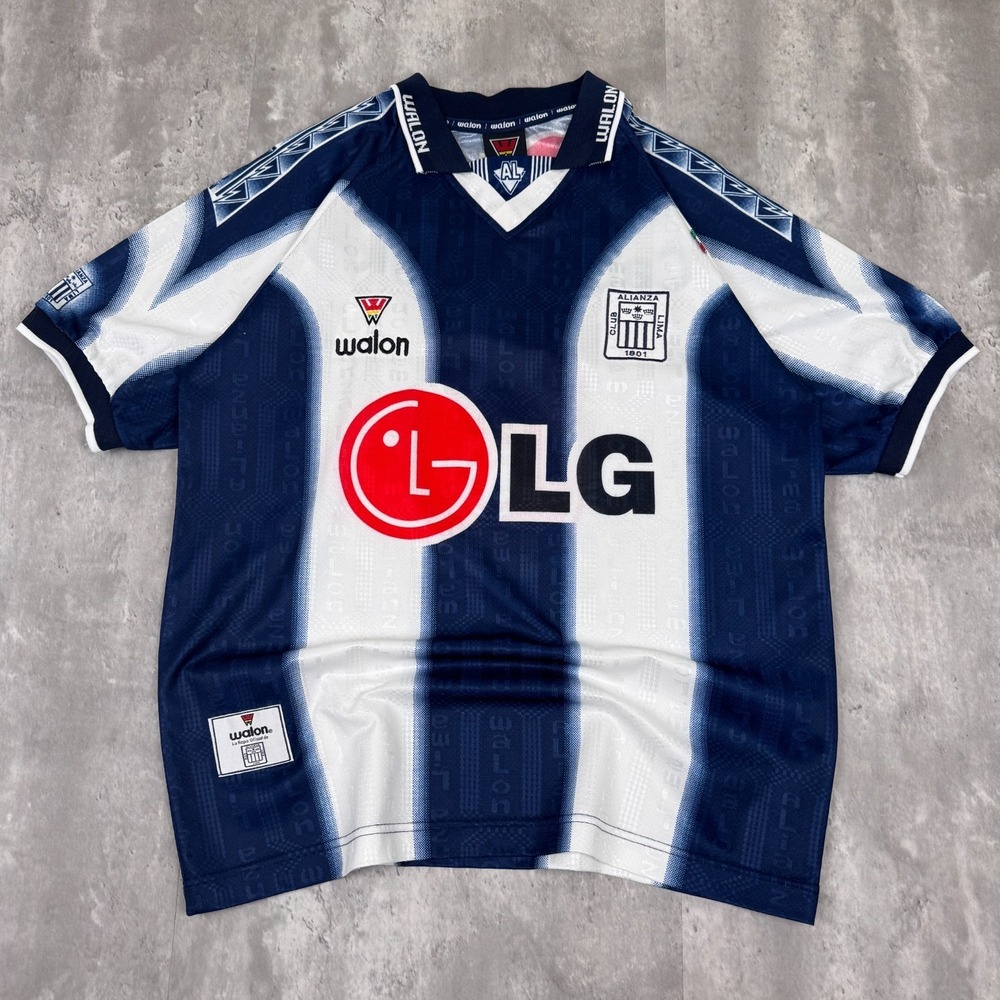 Alianza Lima Club Soccer Jersey Mens Large Blue Home Football Shirt Kit 1999